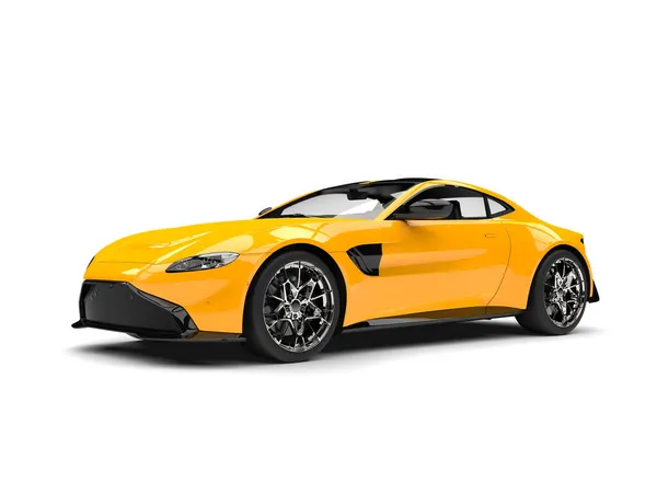 Teplé Žluté Moderní Super Sportovní Auto — Stock fotografie