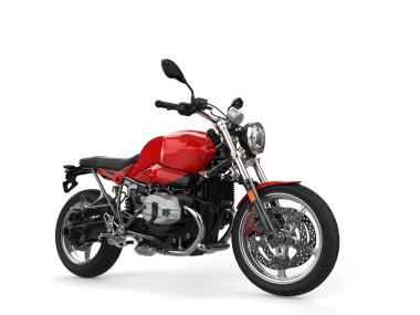 Kırmızı detaylarla hızlı spor motosikleti