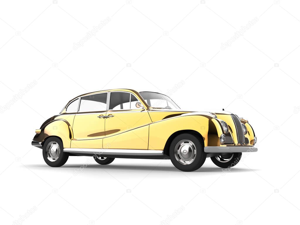 Gold plated cool vintage car