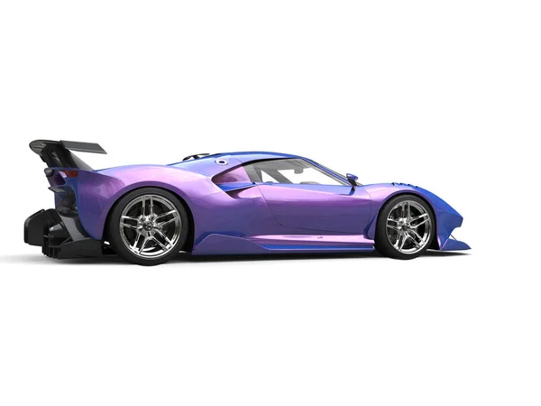 Modern Super Sports Car Two Tone Metallic Purple Color — Stock Photo, Image