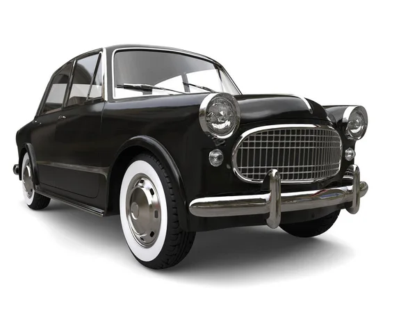 Small Black Vintage Car Restored Closeup Shot — Stock Photo, Image