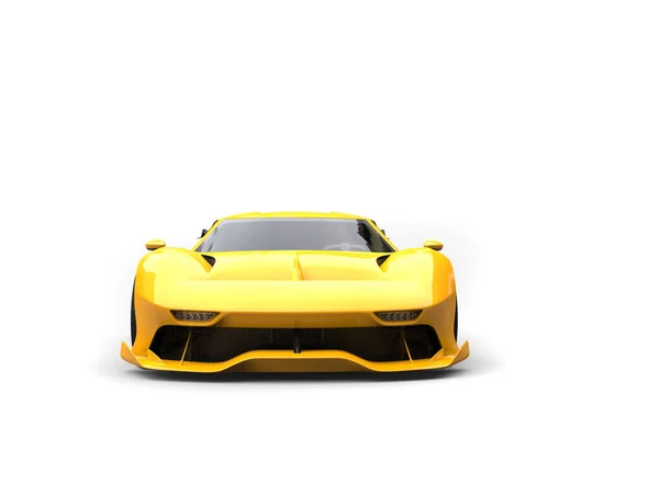 Современный Желтый Суперспортивный Автомобиль Вид Спереди — стоковое фото
