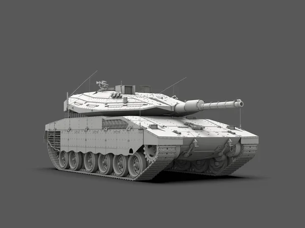 Moderne Militaire Tank Witte Sjabloon Kleur — Stockfoto