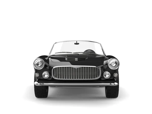 Vintage Black Convertible Cabriolet Car Front View — Stock Photo, Image