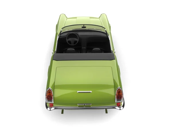 Vintage Metallic Green Cabriolet Convertible Car Shora Dolů Zadní Pohled — Stock fotografie