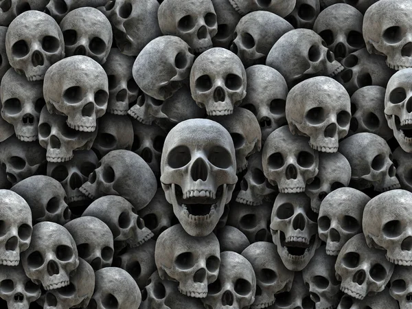 Huge pile of skulls - background texture