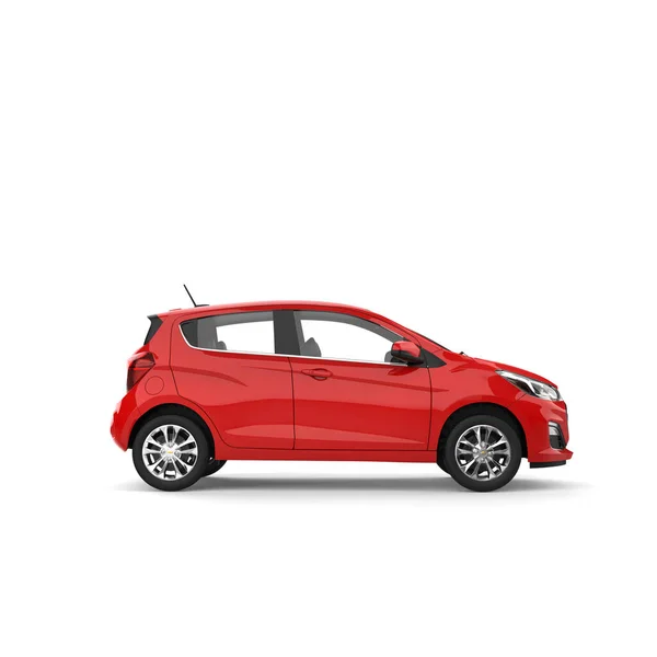 Red Chevrolet Spark 2019 2021 Modello Vista Laterale Illustrazione Isolato — Foto Stock