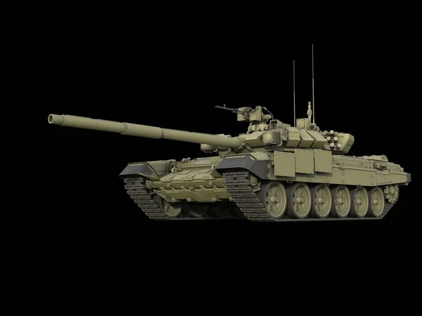Leistungsstarker Militärischer Panzer Olivgrüne Tarnfarbe — Stockfoto