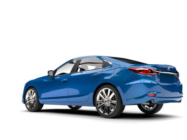 Blue Mazda 6 2018 - 2021 model - side view - 3D Illustration - isolated on white background