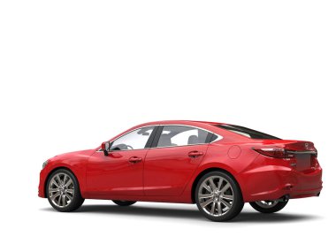 Kırmızı Mazda 6 2018 - 2021 model - yan görünüm - 3D Görüntü - beyaz arkaplanda izole