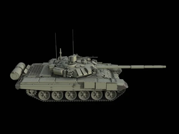 Modern Green Powerful Military Tank Slight Top View Illustration — Stockfoto