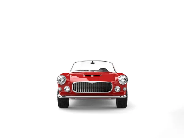 Beautiful Red Vintage Cool Cabriolet Car Front View — Stock Photo, Image