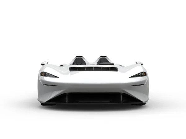 Clear White Modern Luxury Sports Supercar Front View — Stock Photo, Image