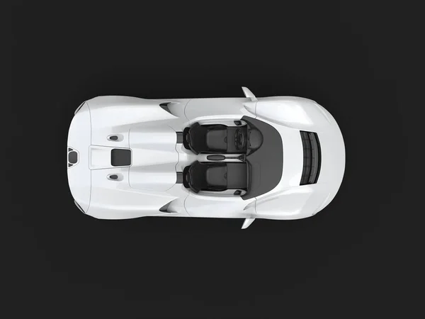 Luxus Sportwagen Weißer Farbe Ansicht Von Oben Nach Unten — Stockfoto