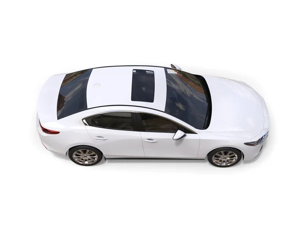 Clear White Mazda 2019 2022 Model Top View Illustration Isolated — Stok Foto