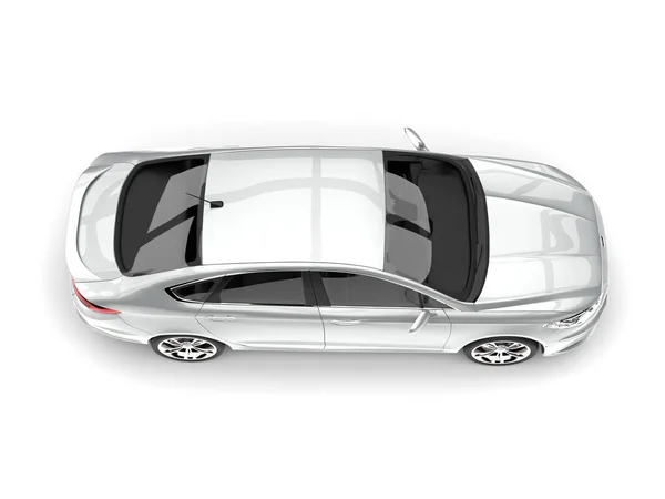 Silver Metallic Ford Mondeo 2015 2018 Model Top View Illustratie — Stockfoto