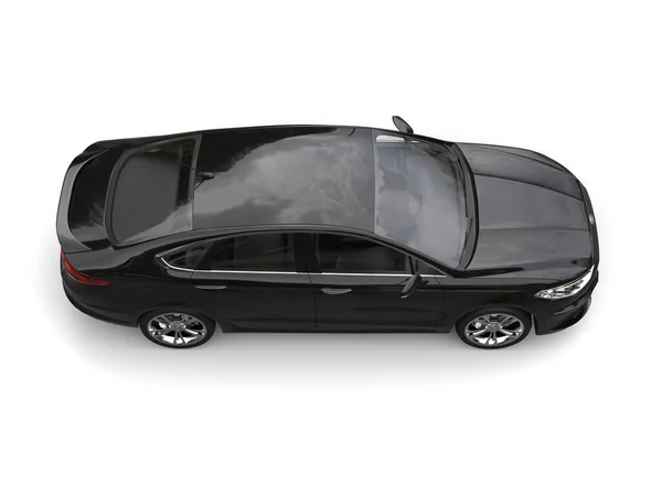 Black Ford Mondeo 2015 2018 Model Top View Illustration Latar — Stok Foto