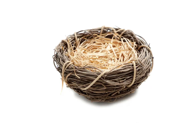 Empty Birds Nest on white background — Stock Photo, Image