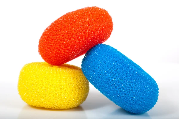 Assortment of colorful sponges — Stock Photo, Image