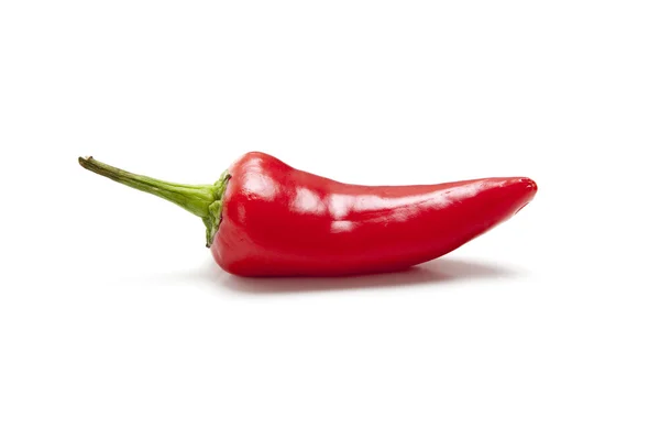 Peperoncino rosso su bianco — Foto Stock