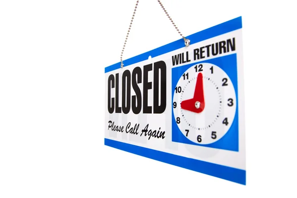 Closed Sign on a white background — Stock Photo, Image