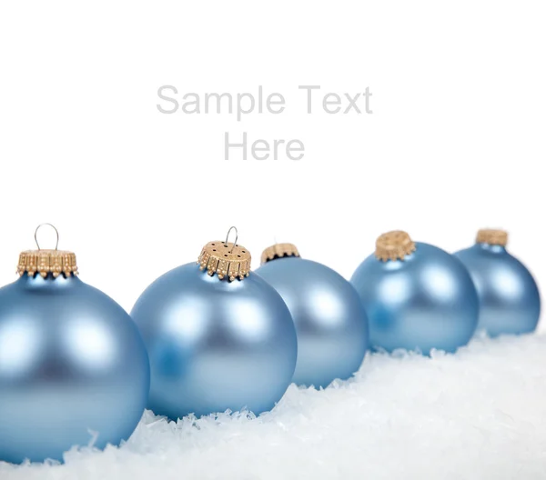 Baby blue Christmas ornaments — Stock Photo, Image