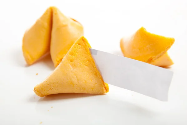 Galletas chinas en blanco de la fortuna —  Fotos de Stock