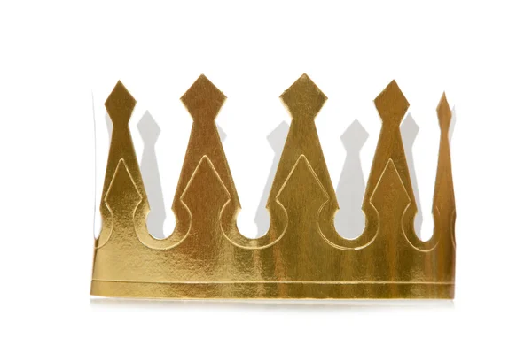 Coroa de papel dourado — Fotografia de Stock