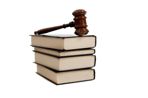Yasal kitaplar ve tokmak — Stok fotoğraf