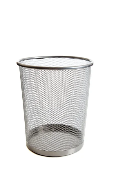 Empty mesh wastebasket — Stock Photo, Image