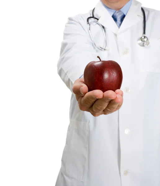 Una manzana al día mantiene alejado al médico. —  Fotos de Stock