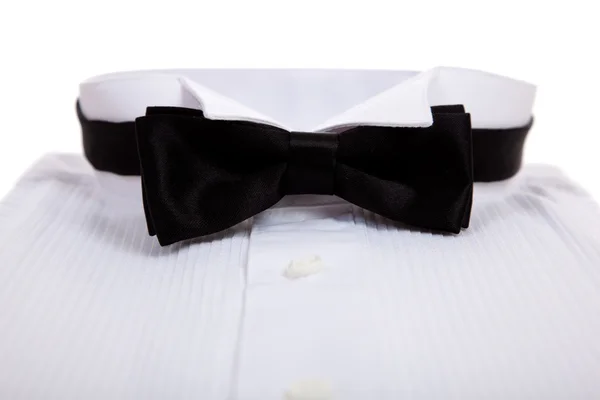 A bow tie and Tuxedo shirt — Stock Photo, Image