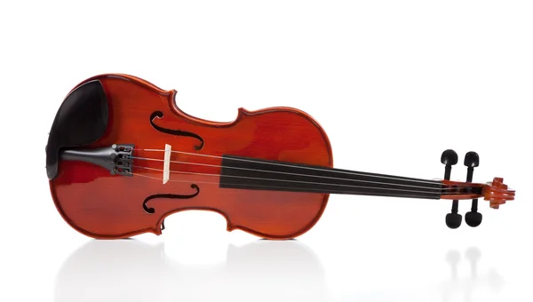 Klasické housle na bílém pozadí — Stock fotografie