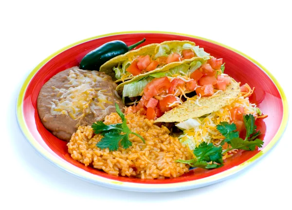 Prato de comida mexicana colorido — Fotografia de Stock