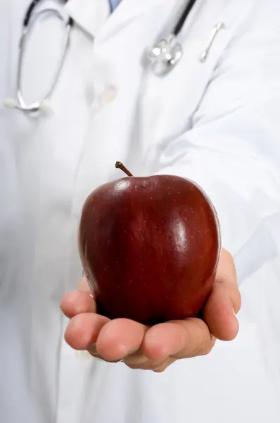 Een appel per dag houdt de dokter weg. — Stockfoto