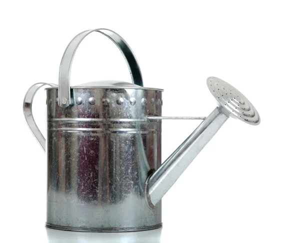 Silver Galvanized watering can — Stock Photo, Image