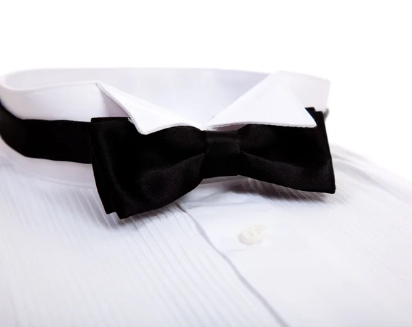 A bow tie and Tuxedo shirt — Stock Photo, Image