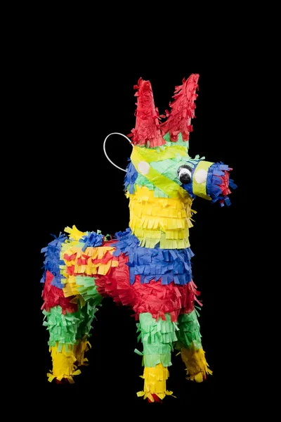 Pinata em um fundo preto — Fotografia de Stock