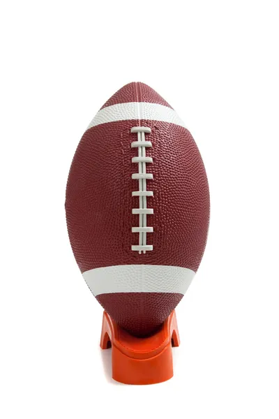 American Football on a kicking tee — Stock Photo, Image