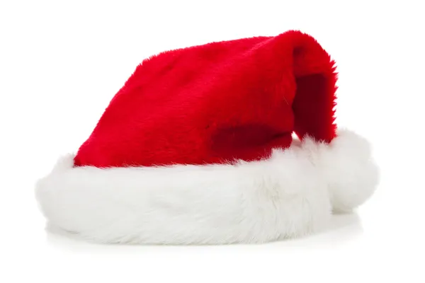 Santa Claus hat on a white background Royalty Free Stock Photos