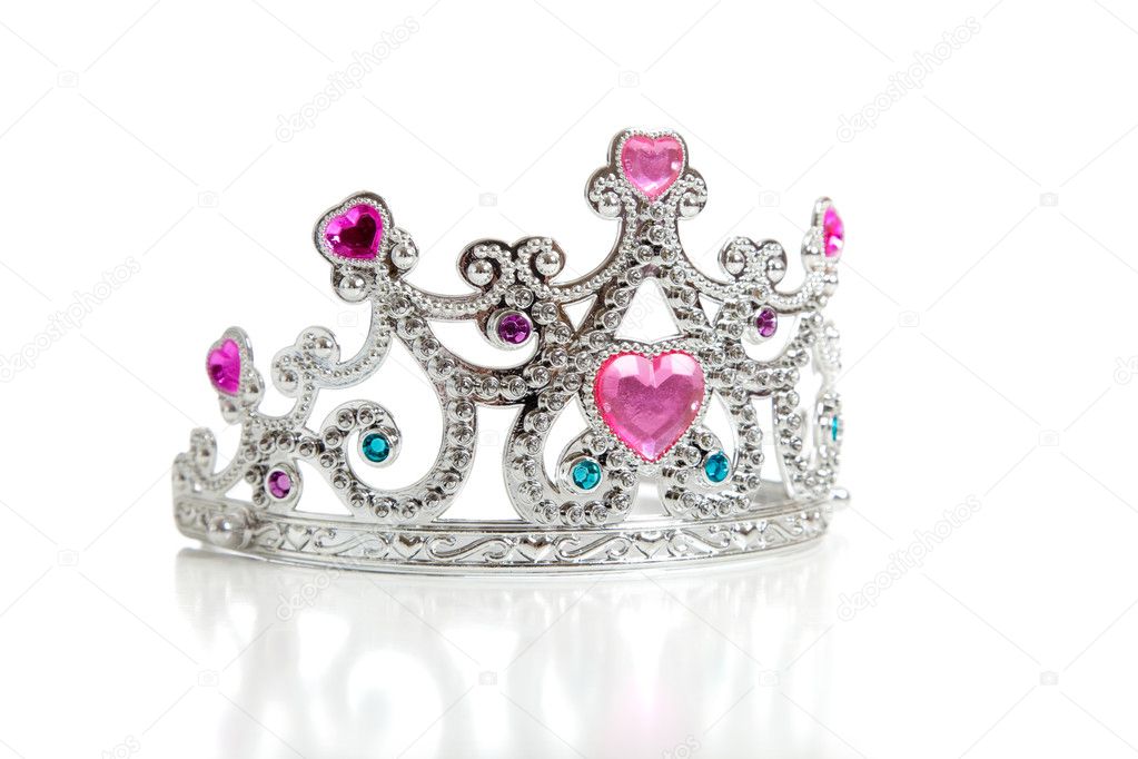 A child's princess tiera or crown on white