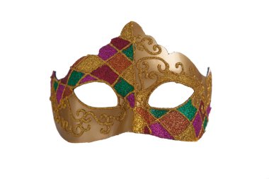 Altın mardi gras maskesi