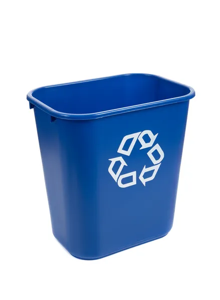 Recyclingbehälter auf weißem Hintergrund — Stockfoto