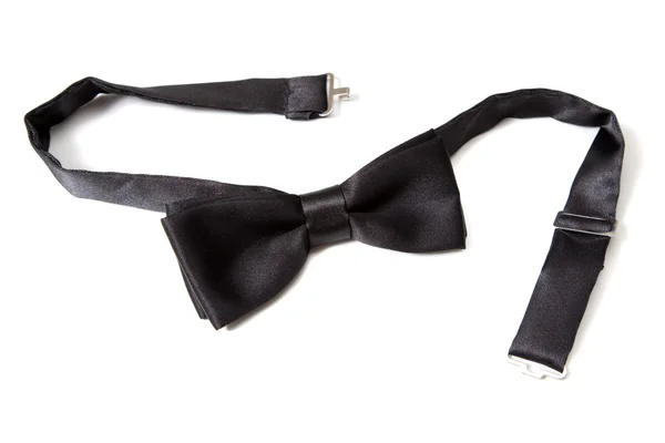 Black bow tie on white — Stock Photo, Image
