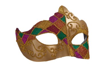 Altın mardi gras maskesi