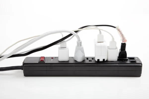 Over loaded surge protector — Stock Photo, Image