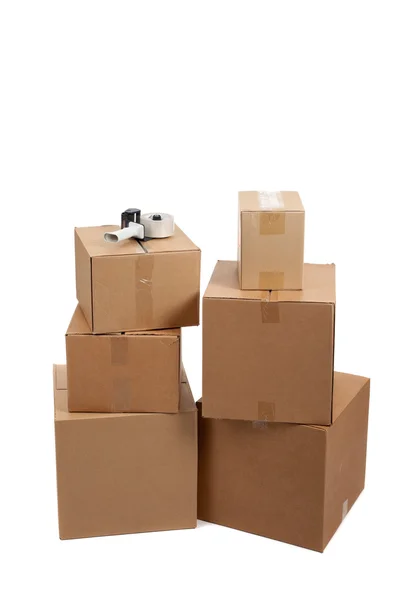 A red hand truck on white — Stock Photo, Image