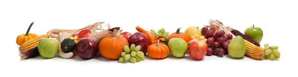 Arrangemang hösten frukt och grönsaker — Stockfoto