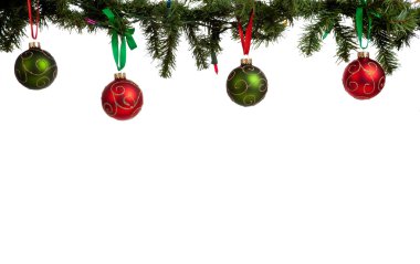 Yılbaşı süsleme, asılı baubles çelenk