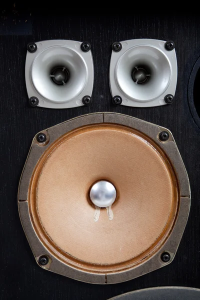 Vintage stereo speaker on a white background — Stock Photo, Image